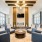 bright community clubhouse lounge area with wall mounted tv 